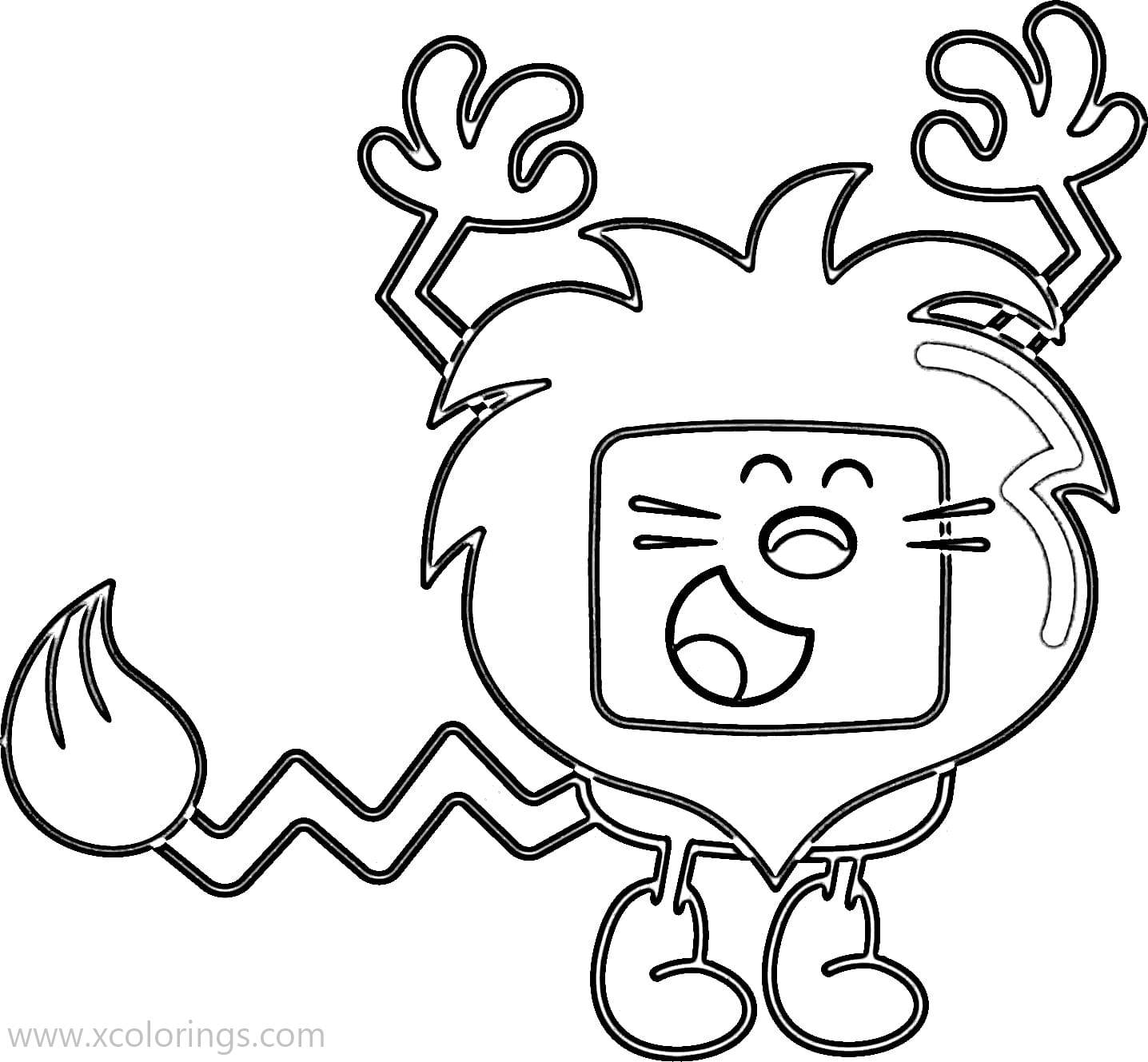Free Wow Wow Wubbzy Coloring Pages Lion Cub printable