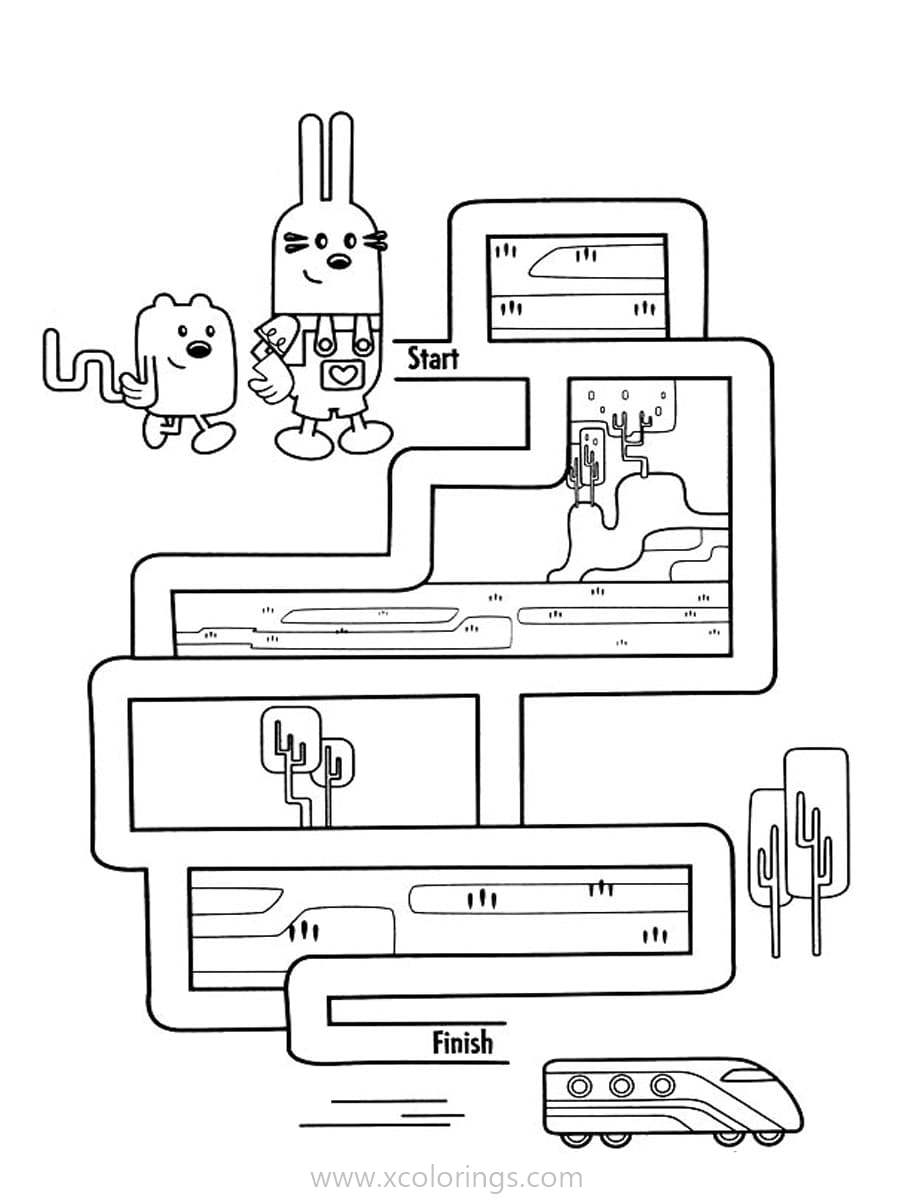 Free Wow Wow Wubbzy Coloring Pages Map printable