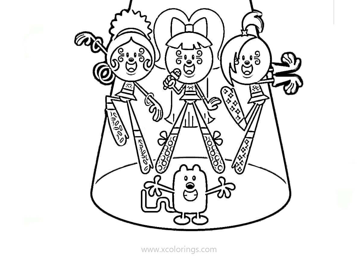 Free Wow Wow Wubbzy Coloring Pages Performing On the Stage printable