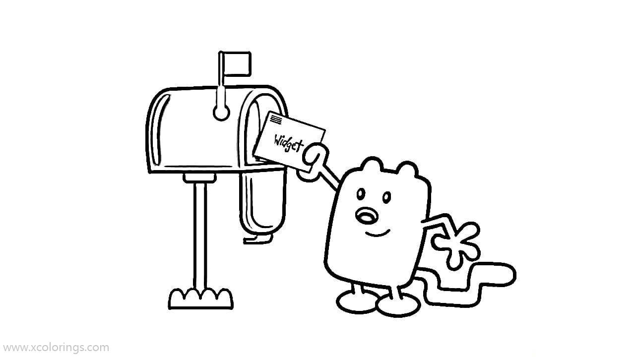 Free Wow Wow Wubbzy Coloring Pages Sending A Letter printable