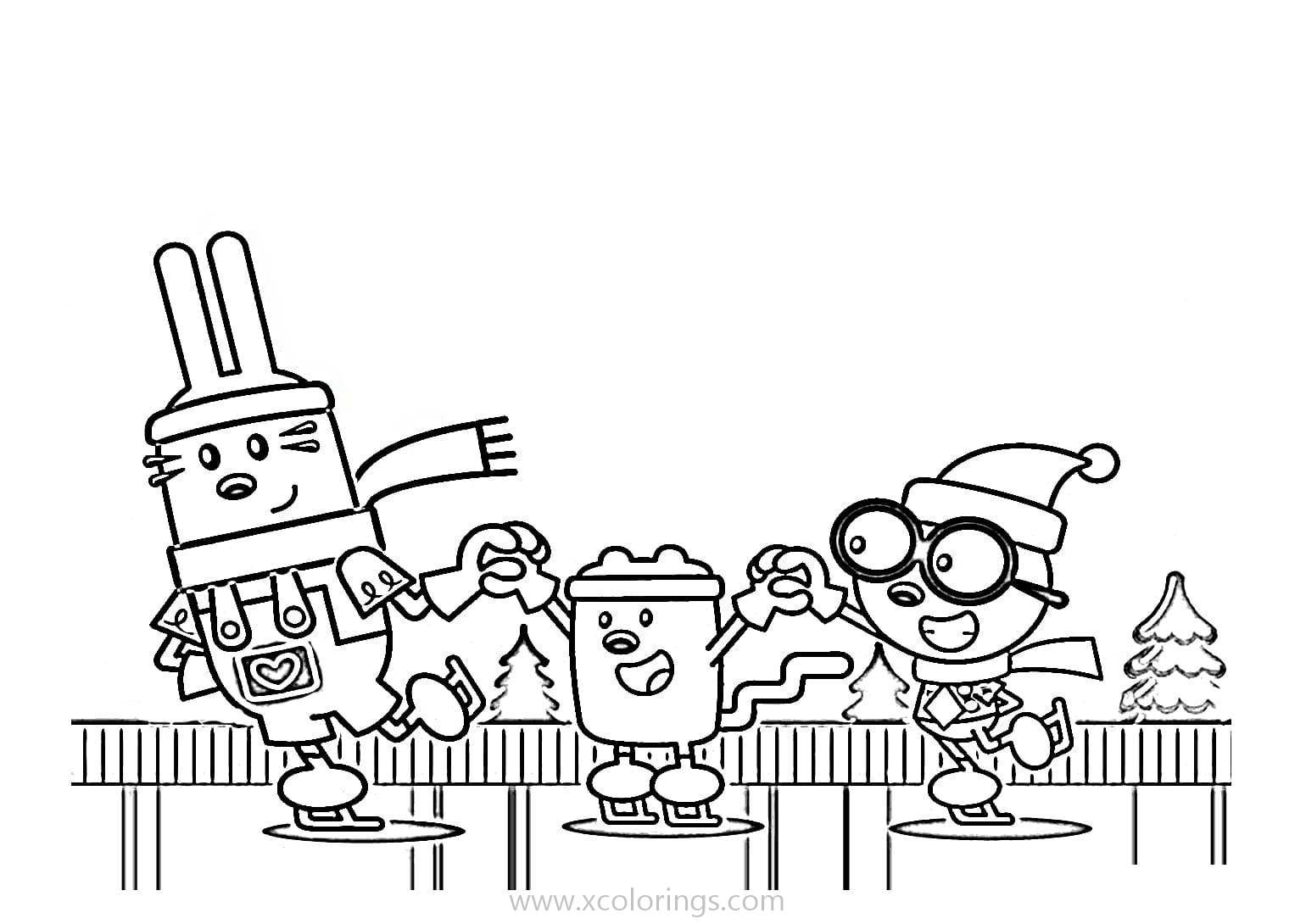 Free Wow Wow Wubbzy Coloring Pages Skating printable