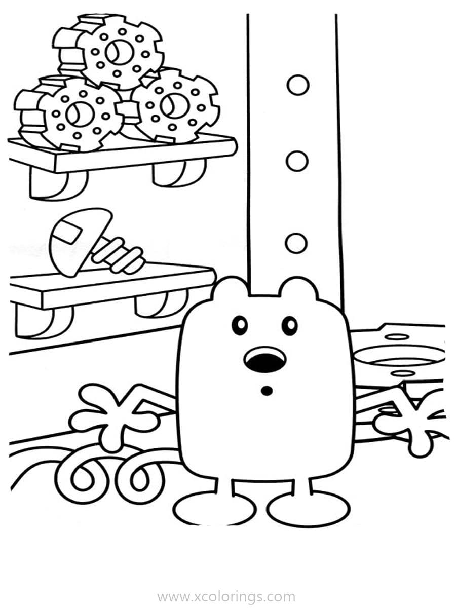 Free Wow Wow Wubbzy Coloring Pages Wubbzy Found Gears printable