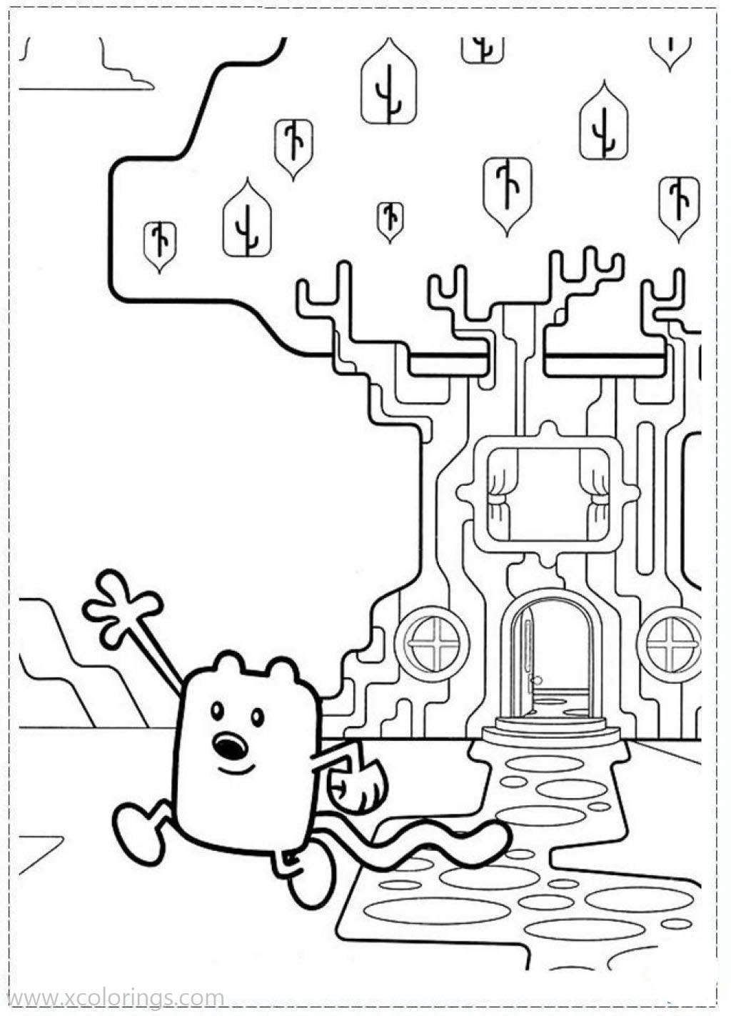 Free Wow Wow Wubbzy Coloring Pages Wubbzy Going Out printable