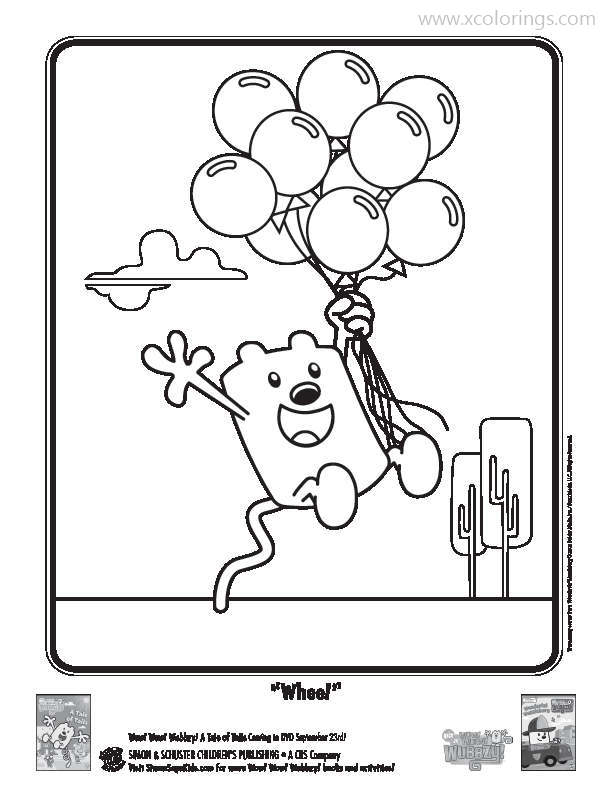 Free Wow Wow Wubbzy Coloring Pages Wubbzy and Balloons printable