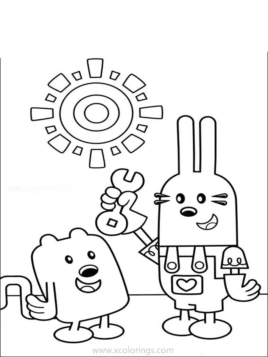 Free Wow Wow Wubbzy Coloring Pages Wubbzy and Widget printable