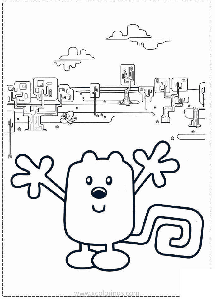 Free Wow Wow Wubbzy Lifting His Hands Coloring Pages printable