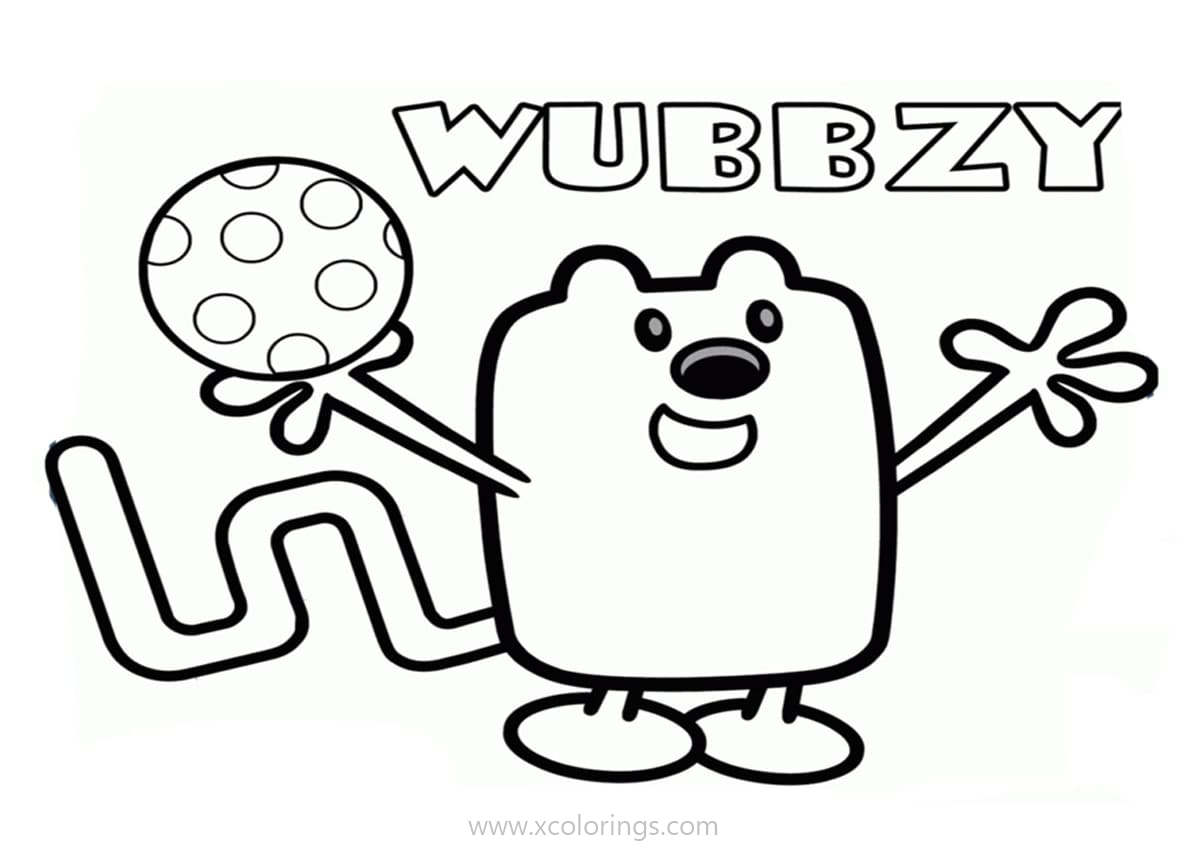 Free Wow Wow Wubbzy and Ball Coloring Pages printable