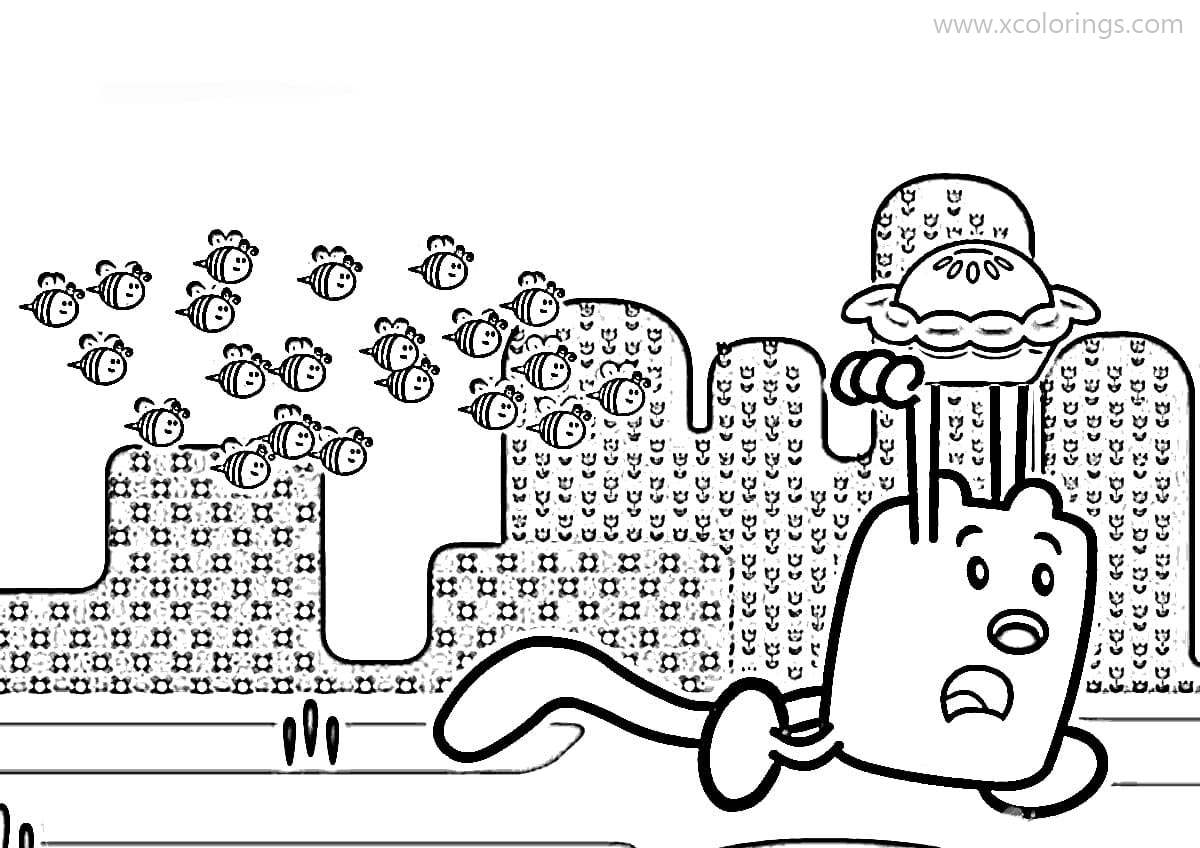 Free Wow Wow Wubbzy and Bees Coloring Pages printable