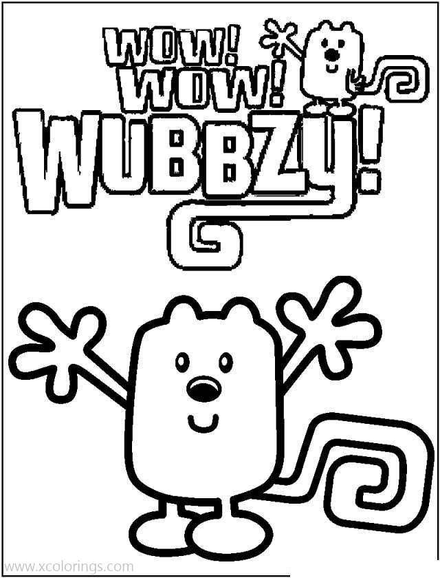 Free Wow Wow Wubbzy and Logo Coloring Pages printable
