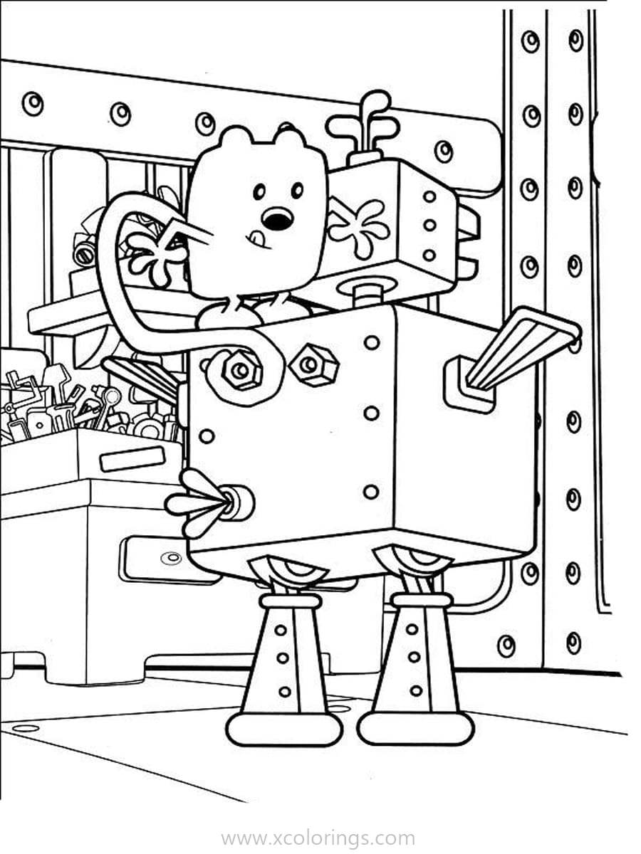 Free Wow Wow Wubbzy and Robot Coloring Pages printable
