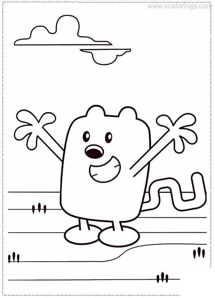 Free Wow Wow Wubbzy is so Happy Coloring Pages printable