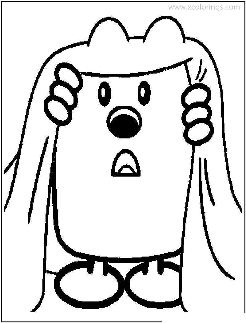 Free Wow Wow Wubbzy was Scared Coloring Page printable