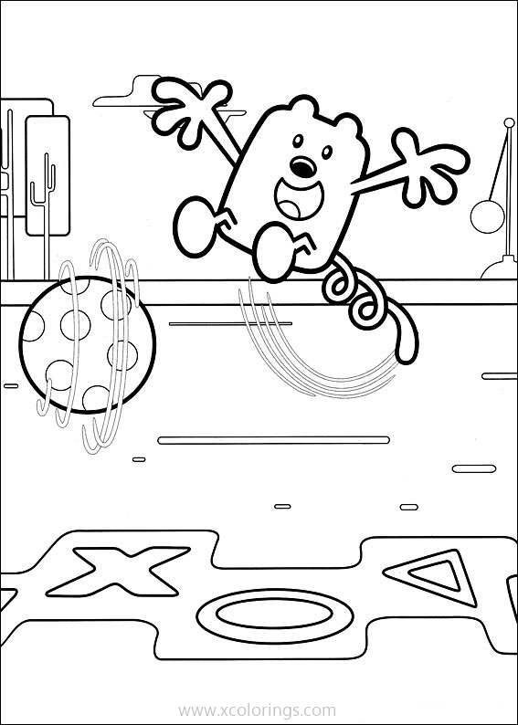 Free Wow Wow Wubbzy with A Ball Coloring Pages printable