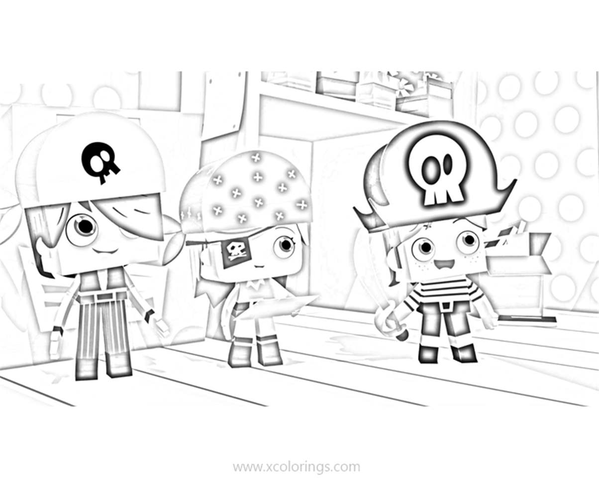 Free Yoko and His Friends Coloring Pages Pirates Cosplay printable