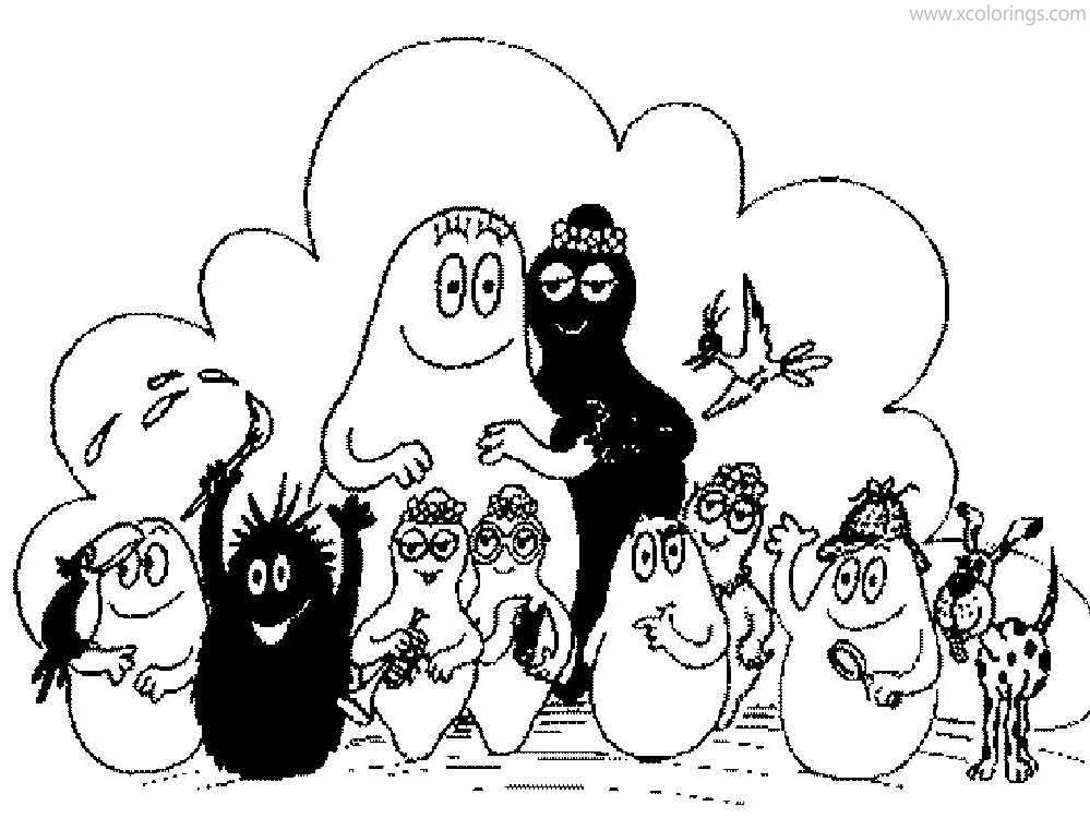 All Barbapapa Characters Coloring Pages XColorings