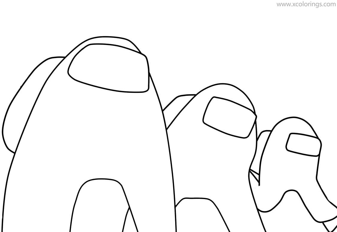 Free Among Us Astronauts Coloring Pages printable