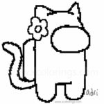 Among Us Coloring Pages Cat