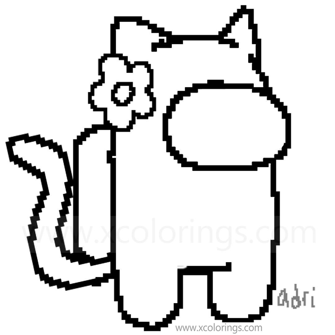 Download Among Us Coloring Pages Cat Xcolorings Com