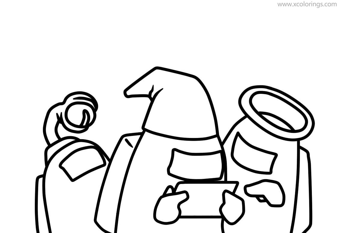 Among Us Coloring Pages New Task - XColorings.com