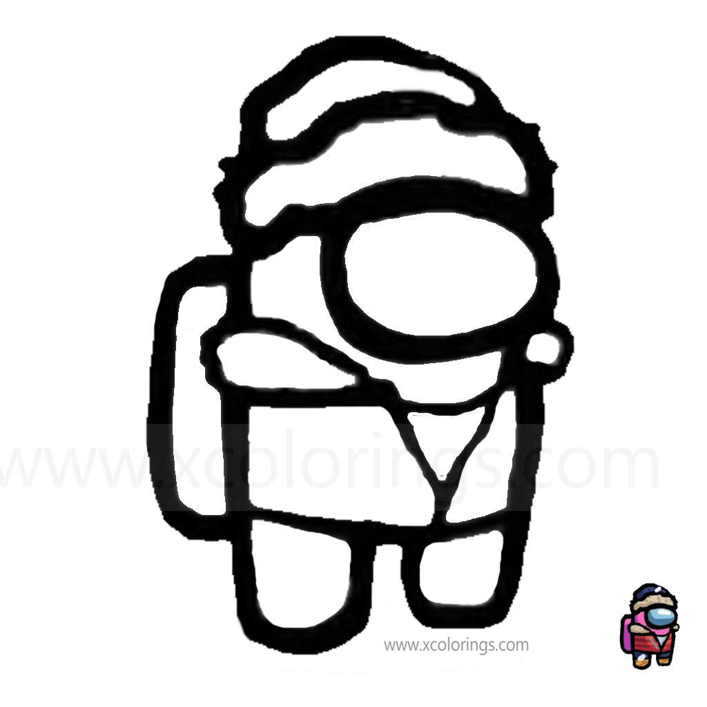 Among Us Coloring Pages Traitor Winter Hat