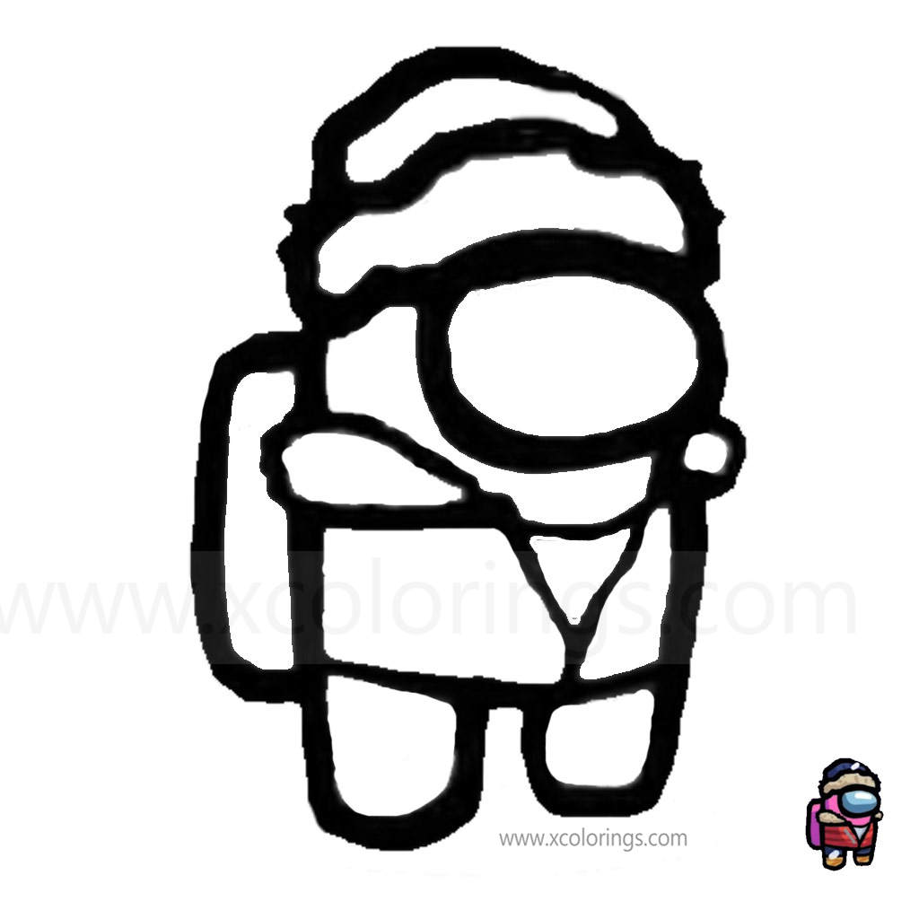 Download Among Us Coloring Pages Traitor Winter Hat - XColorings.com