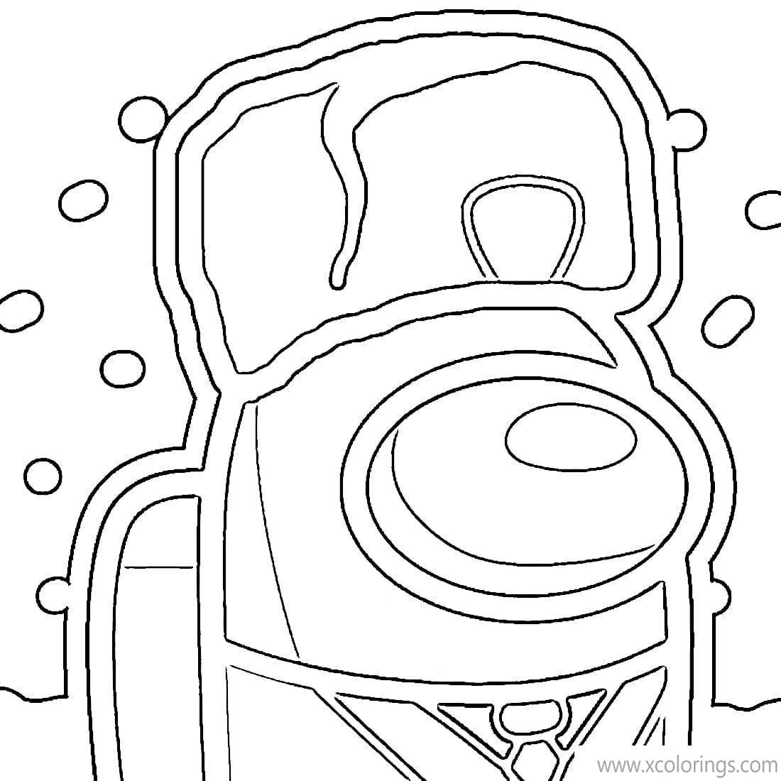 Among Us Coloring Pages Traitor In a Fur Hat - XColorings.com