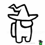 Among Us Coloring Pages Wizard Hat
