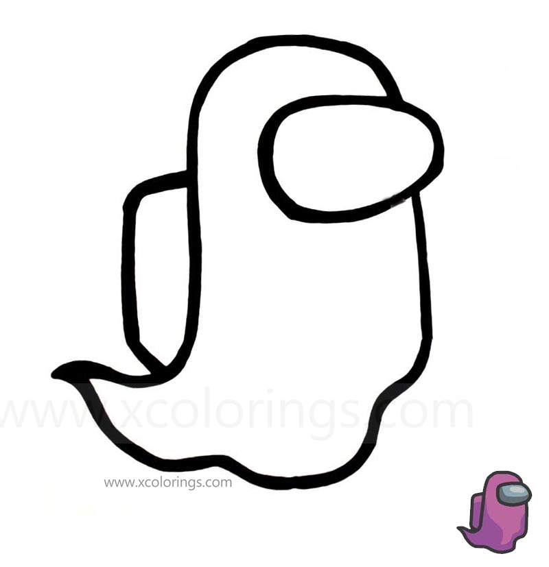 Free Among Us Ghost Coloring Pages printable