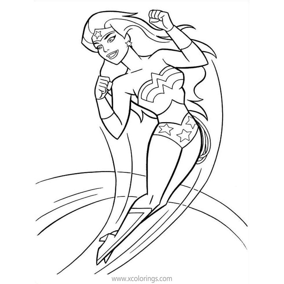 Free Animated Amazon Wonder Woman Coloring Pages printable