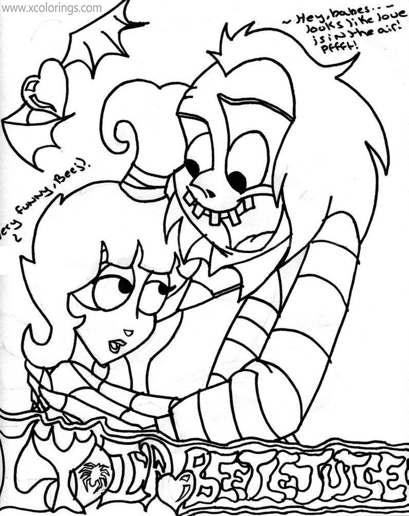 Free Animated Beetlejuice Coloring Pages printable