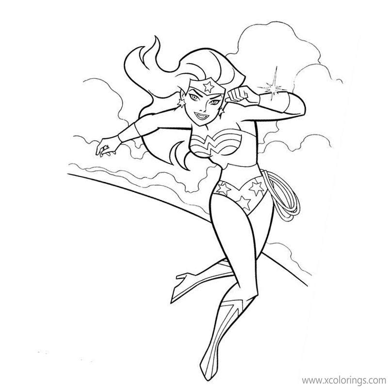 Free Animated DC Superhero Wonder Woman Coloring Pages printable