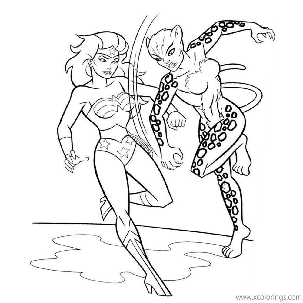 Free Animated Diana Wonder Woman is Under Attack Coloring Pages printable