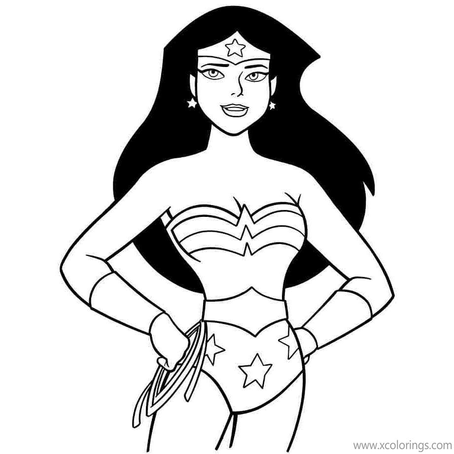 Free Animated Princess Wonder Woman Coloring Pages printable