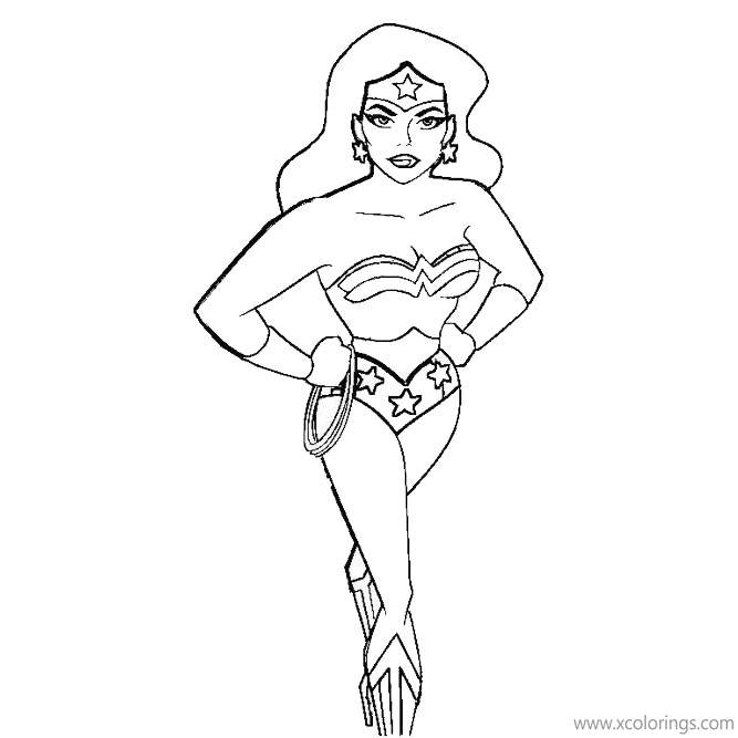 Free Animated Wonder Woman Coloring Pages Daughter of Queen Hippolyta printable