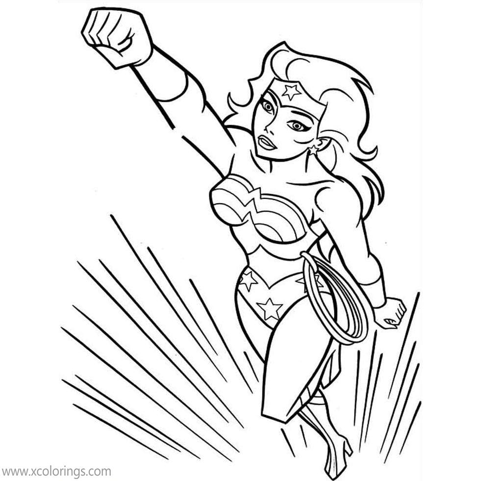 Free Animated Wonder Woman Coloring Pages Princess Diana printable