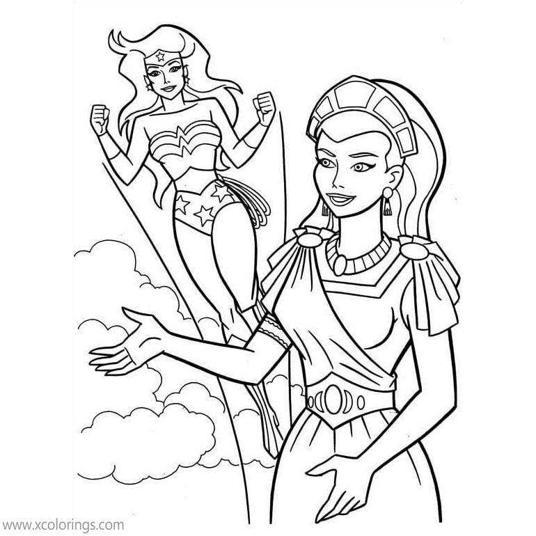 Free Animated Wonder Woman Coloring Pages Princess of Themyscira printable