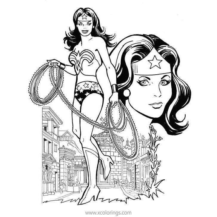 Free Animated Wonder Woman Diana Coloring Pages printable
