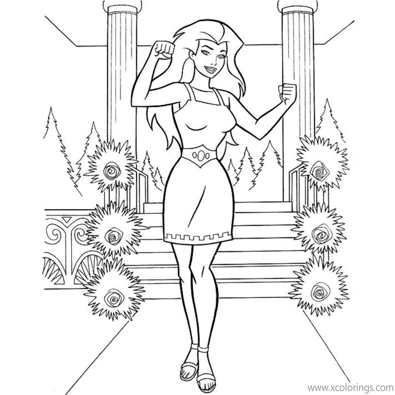 Free Animated Wonder Woman is Dancing Coloring Pages printable