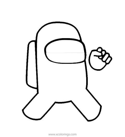 Free Astronaut from Among Us Coloring Pages printable