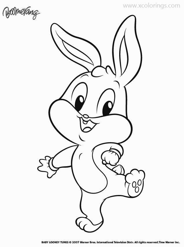 Free Baby Bugs Bunny from Baby Looney Tunes Coloring Pages printable