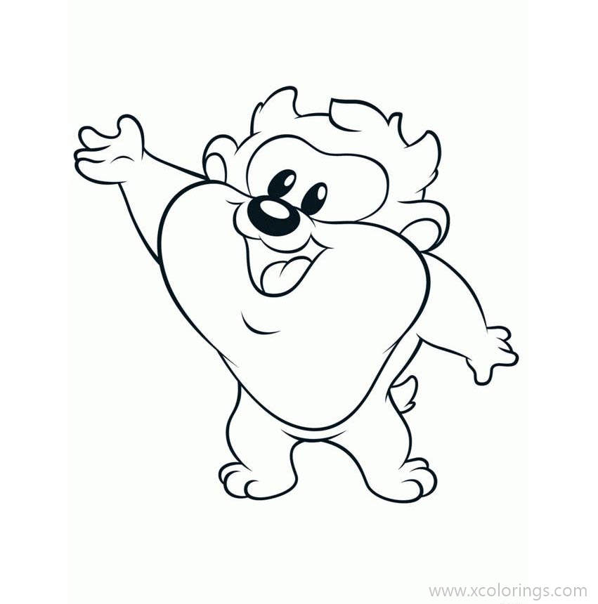 Free Baby Looney Tunes Character Taz Coloring Pages printable