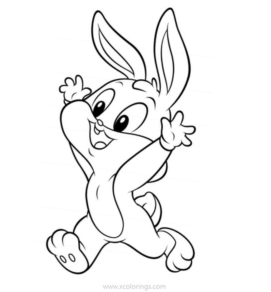 Free Baby Looney Tunes Coloring Pages Baby Bugs is Running printable