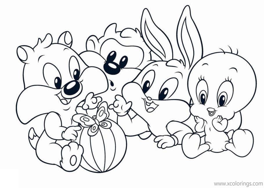 Free Baby Looney Tunes Coloring Pages Baby Characters printable