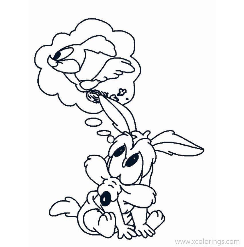 Free Baby Looney Tunes Coloring Pages Baby Wile E printable