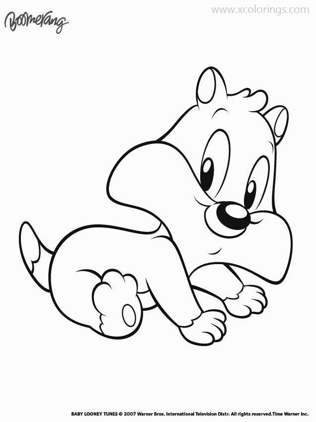 Free Baby Sylvester from Baby Looney Tunes Coloring Pages printable