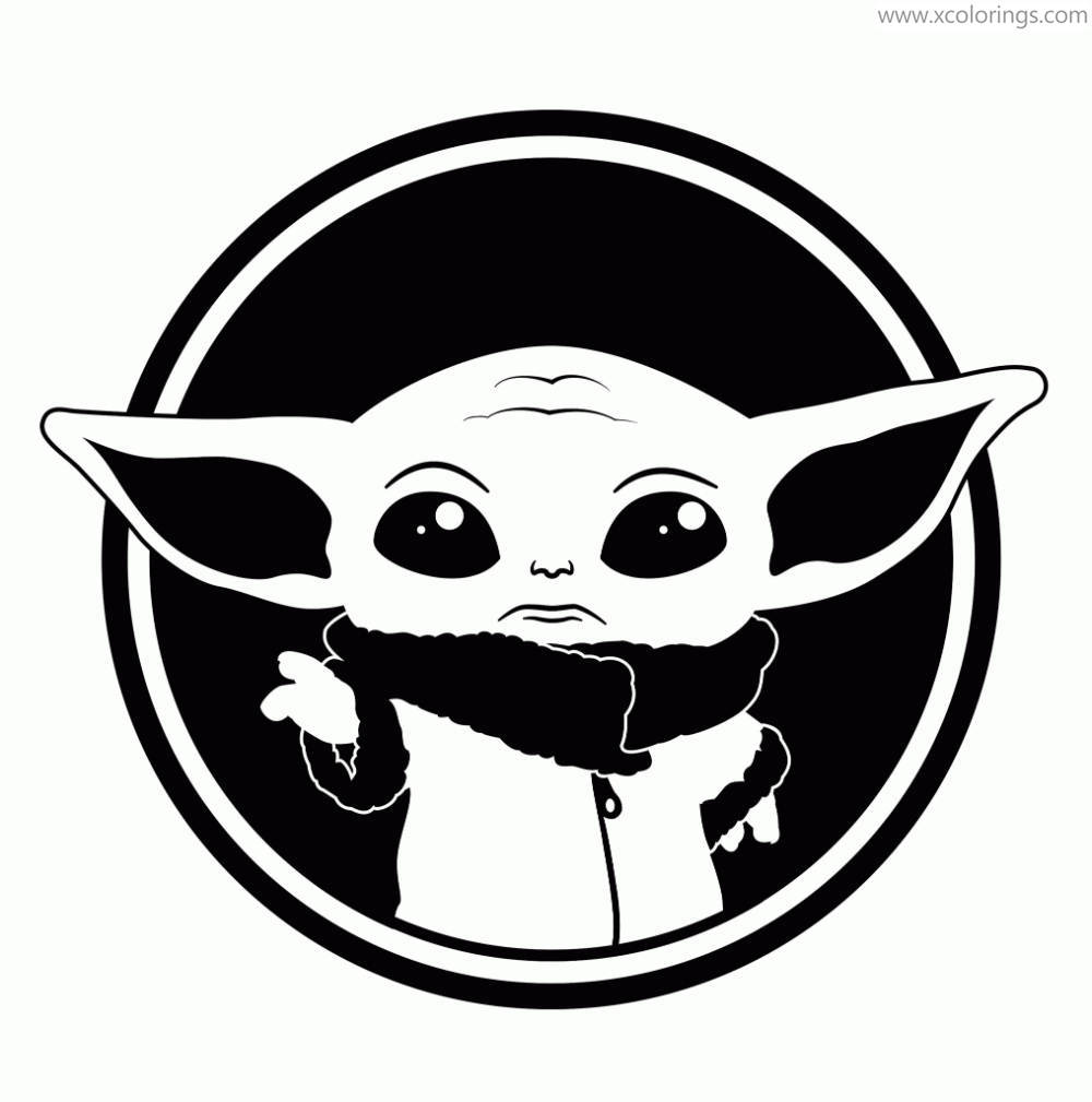 Free Baby Yoda Coloring Pages Stickers printable