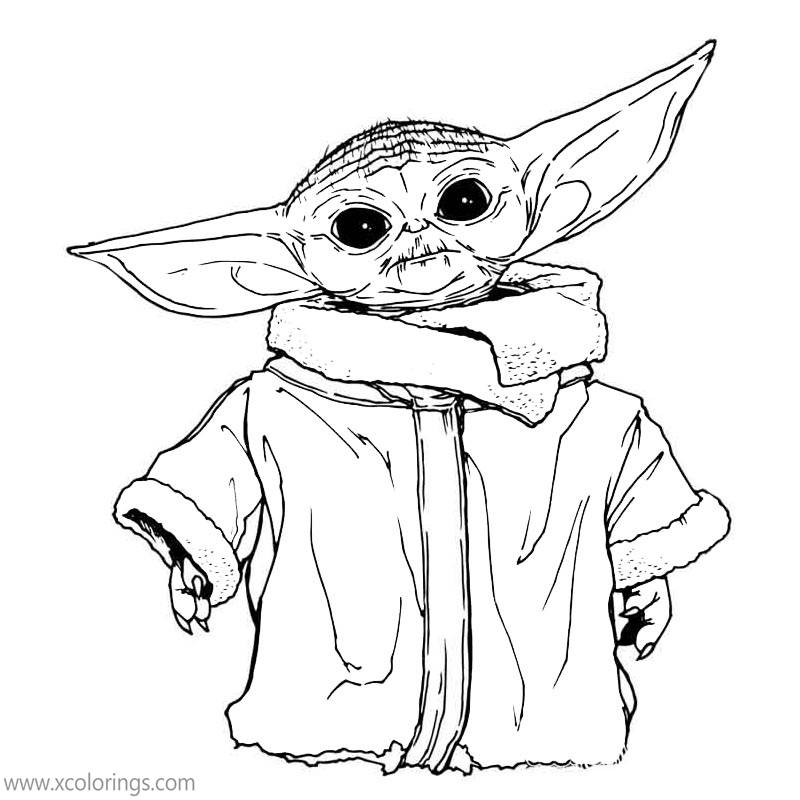 Free Baby Yoda Coloring Pages The Child printable