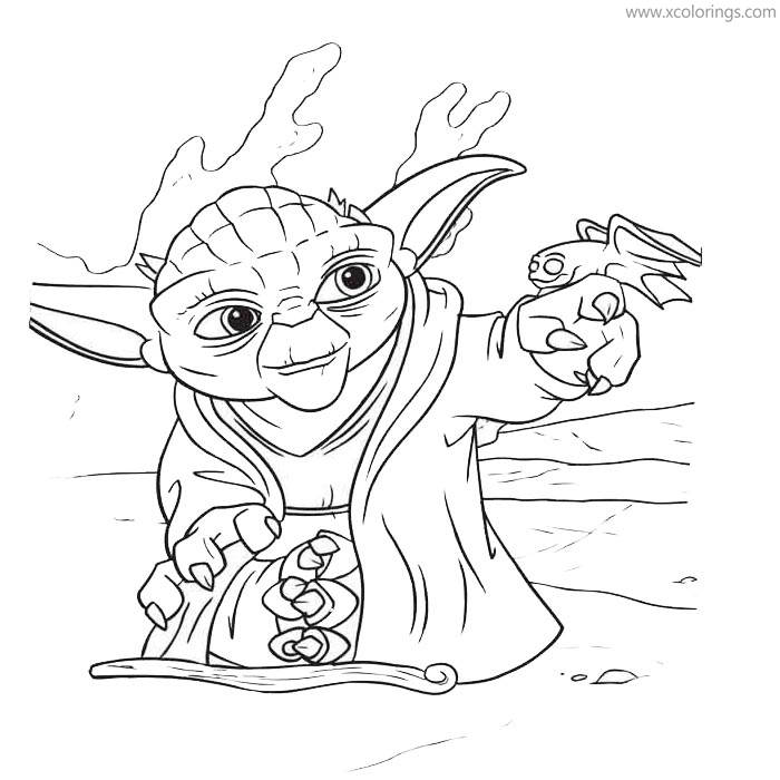 Baby Yoda and Stitch Coloring Pages - XColorings.com