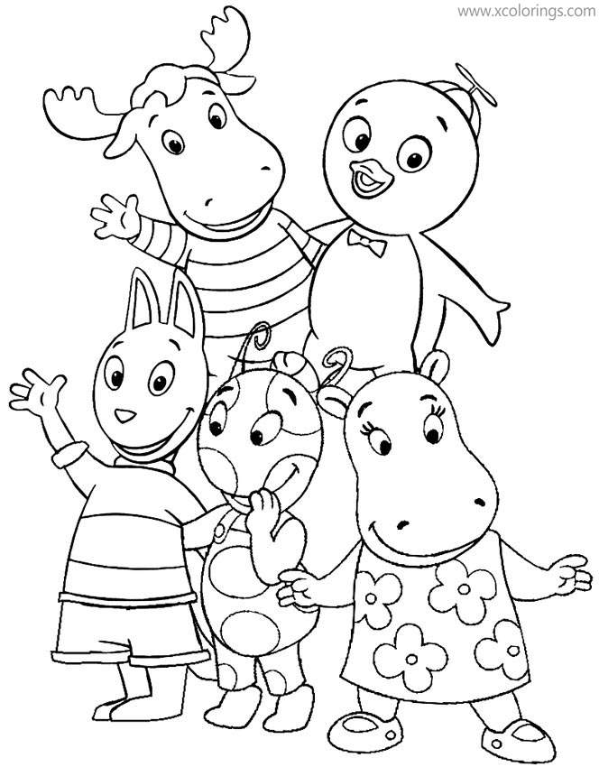 Free Backyardigans Animals Characters Coloring Pages printable
