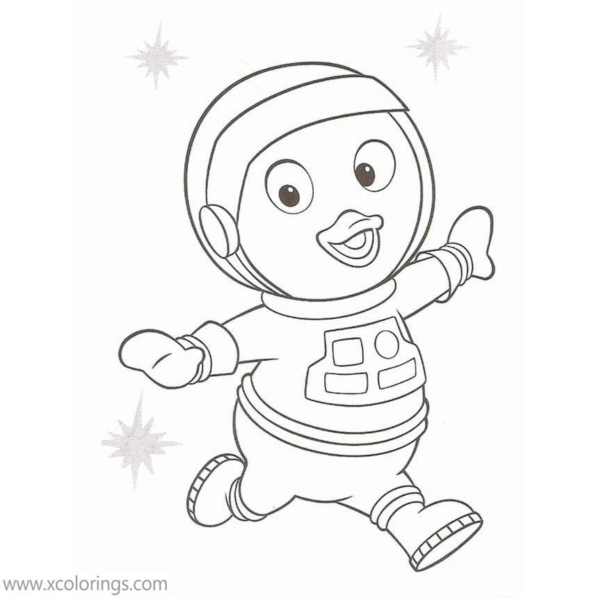 Free Backyardigans Astronaut Pablo Coloring Pages printable
